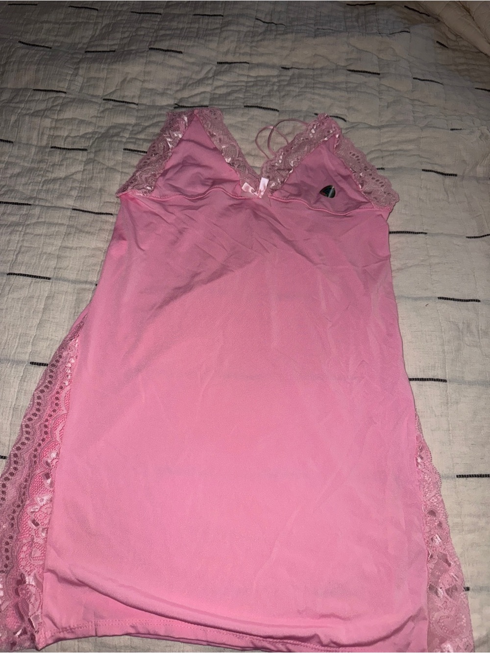 Pink Lace-Trim Chemise Nightgown - Women Intimates